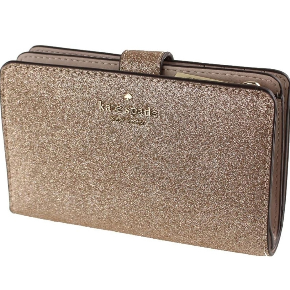 Glittery Rose Gold Kate Spade Wallet